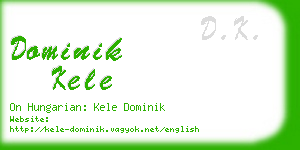 dominik kele business card